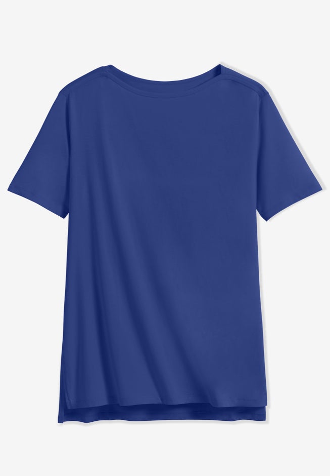 Perfect Short-Sleeve Boatneck Tunic image number 4