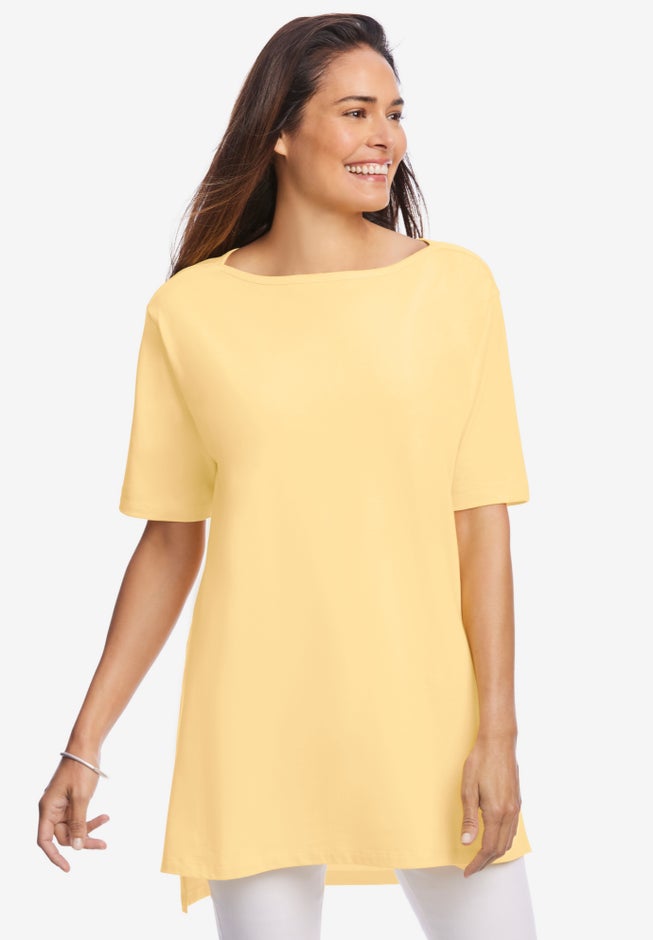 Perfect Short-Sleeve Boatneck Tunic image number 5
