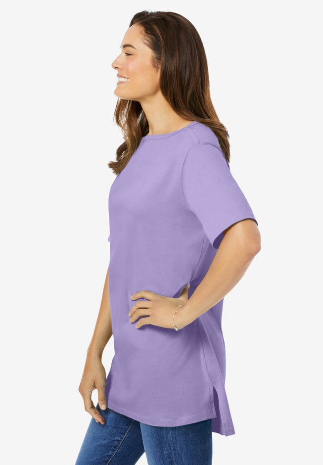 Perfect Short-Sleeve Boatneck Tunic image number 2