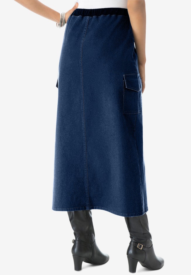 Plus Size Invisible Stretch® All Day Cargo Skirt image number 1