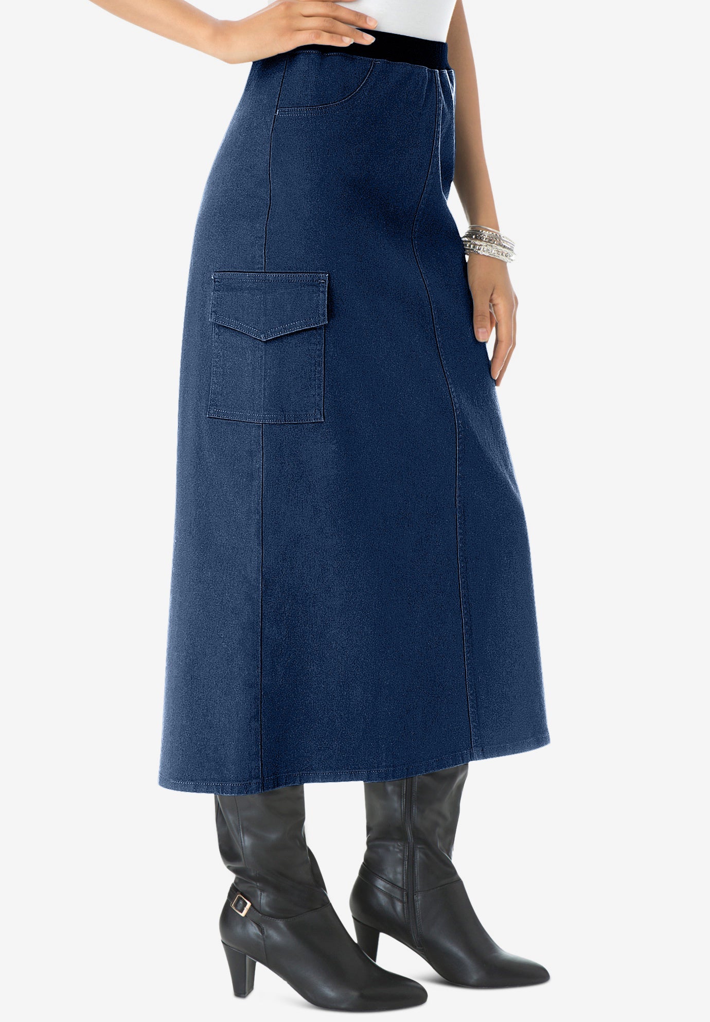 Plus Size Invisible Stretch® All Day Cargo Skirt image number 2