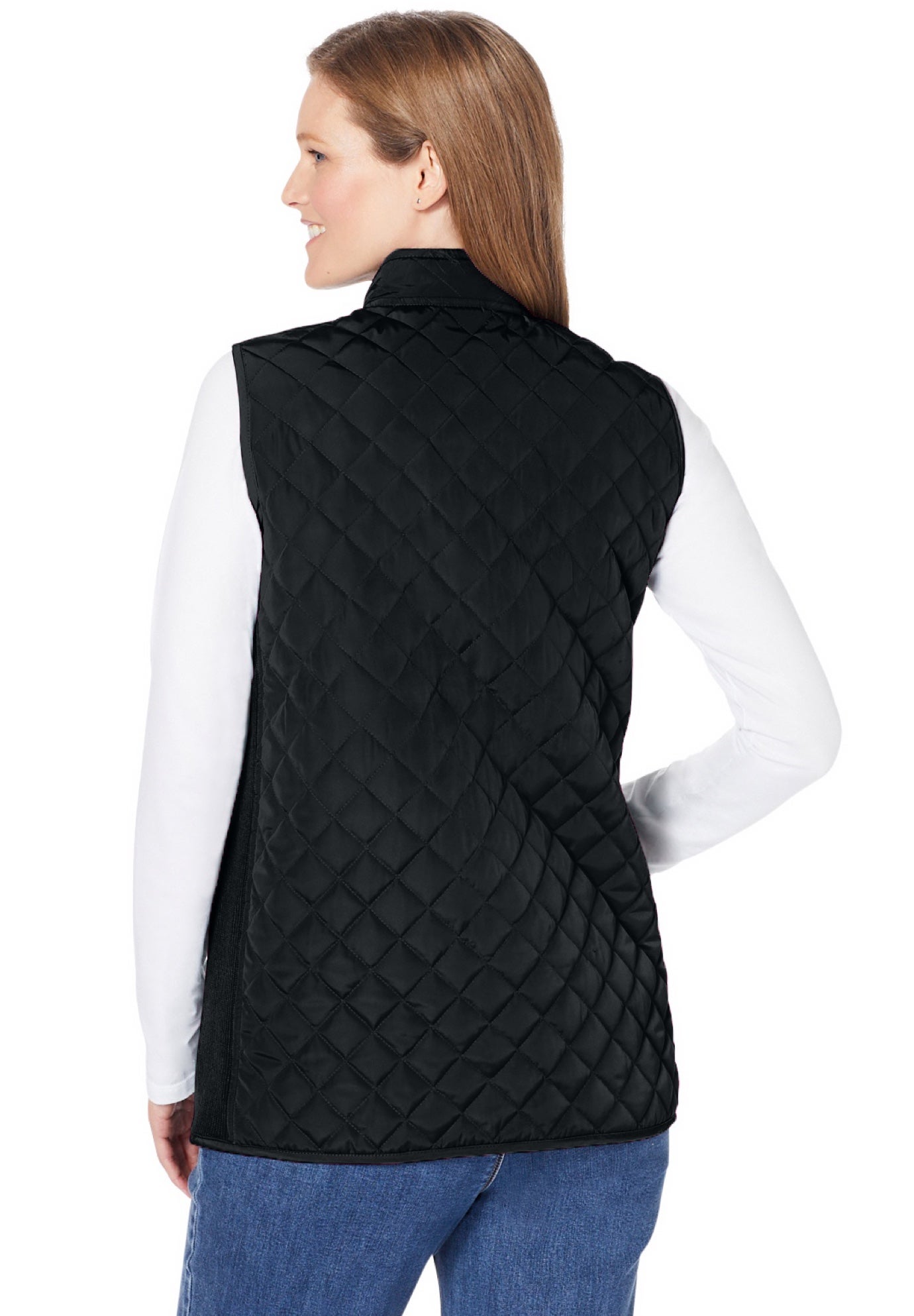 Zip-Front Quilted Vest image number 1