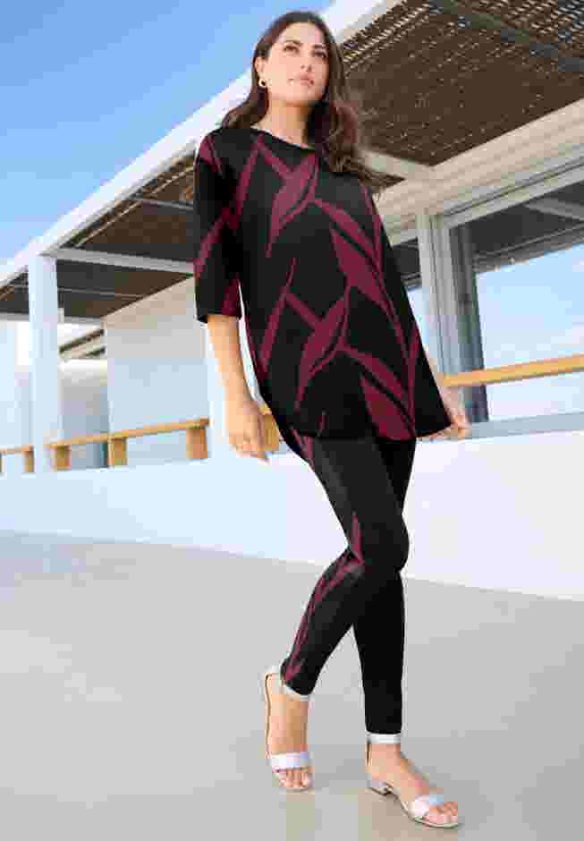 Printed Side Stripe Legging Set image number 0