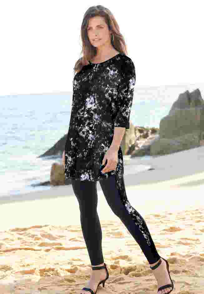 Printed Side Stripe Legging Set image number 2