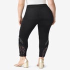 Plus Size 360° Stretch Lace Applique Jean image number null
