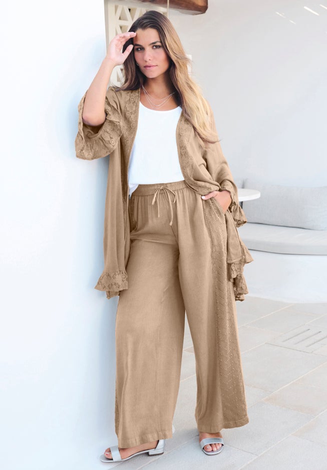 Plus Size Acid Wash Pants image number 2