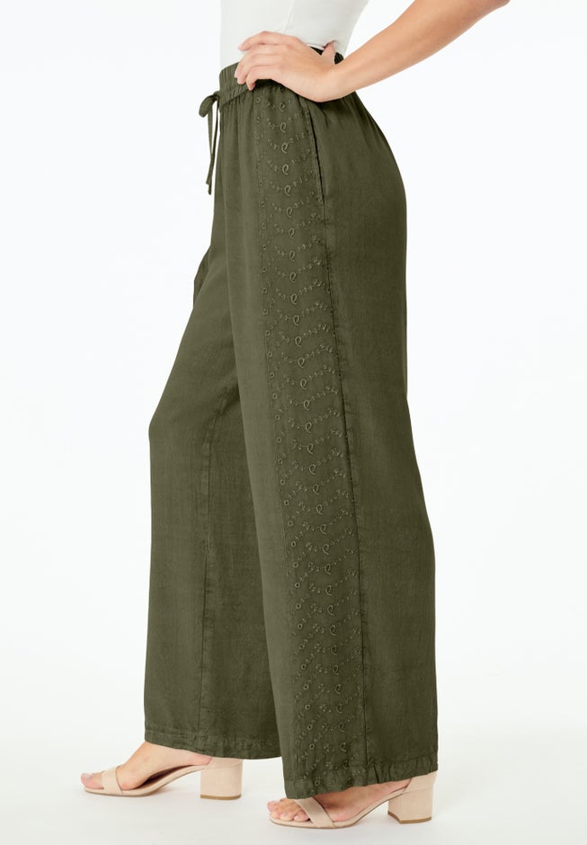 Plus Size Acid Wash Pants image number 1