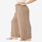 Plus Size Acid Wash Pants image number null