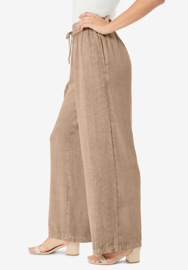 Plus Size Acid Wash Pants image number 2