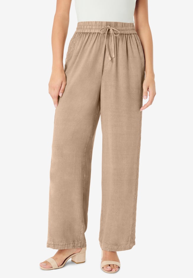 Plus Size Acid Wash Pants image number 0