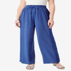 Plus Size Acid Wash Pants image number null