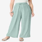 Plus Size Acid Wash Pants image number null