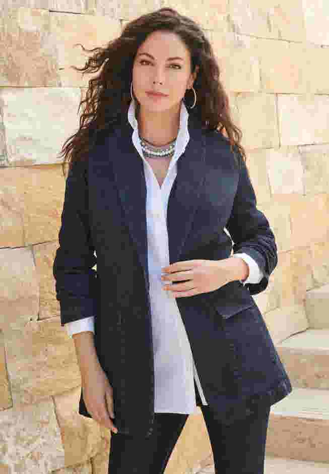 Denim Boyfriend Blazer image number 3