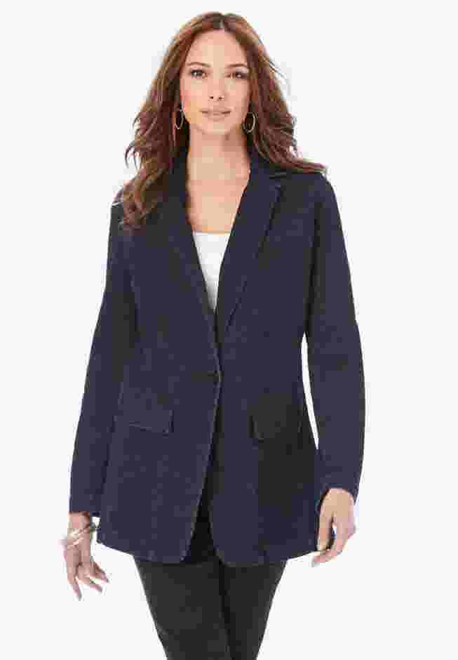 Denim Boyfriend Blazer image number 0