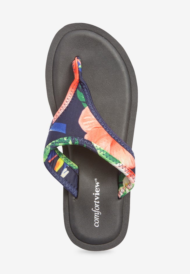 The Sylvia Soft Footbed Thong Slip On Sandal image number 4