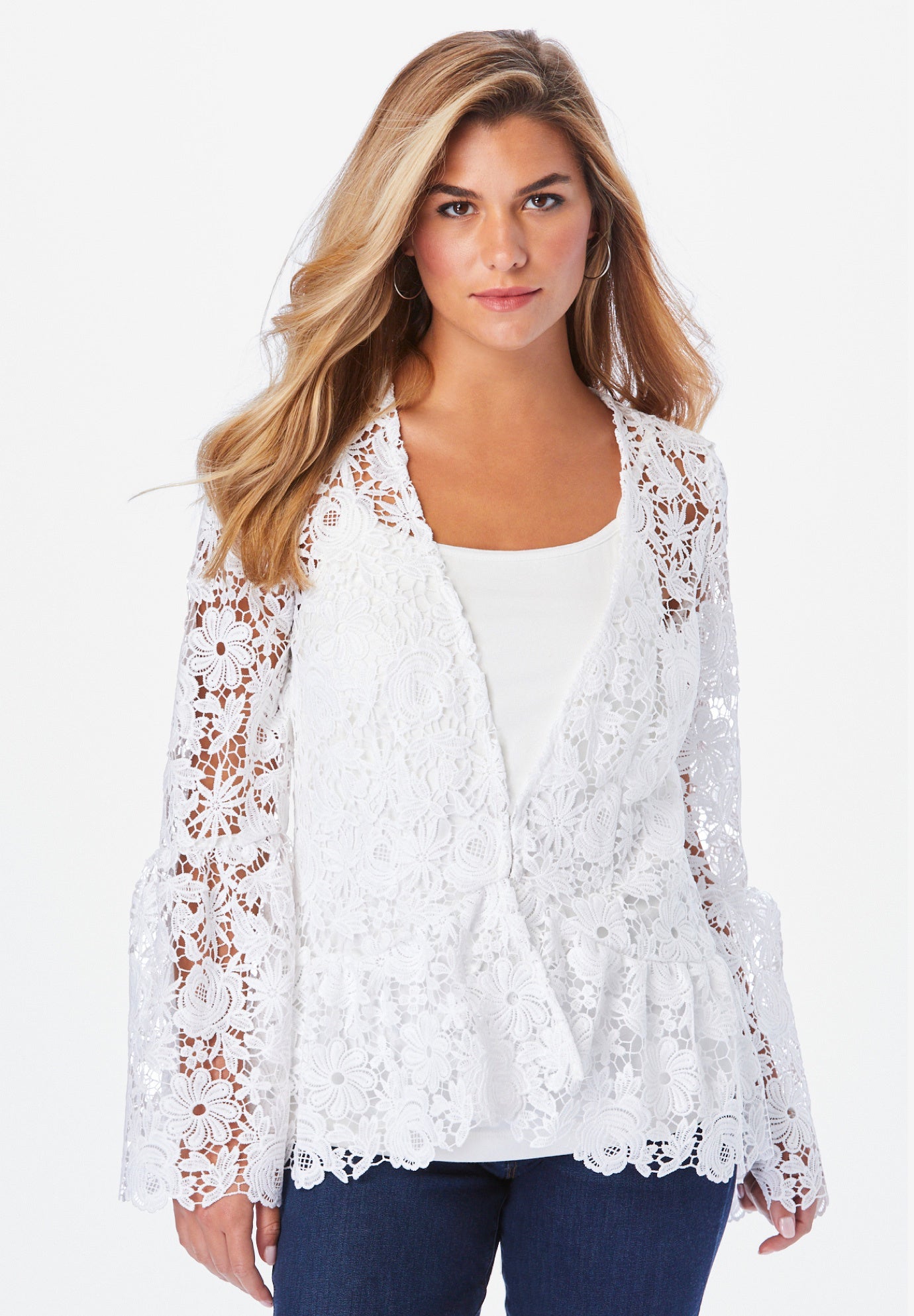 Bell Sleeve Lace Jacket image number 0
