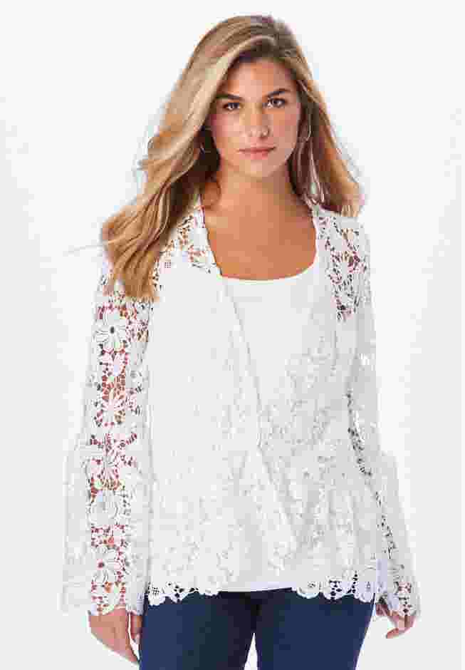 Bell Sleeve Lace Jacket image number 0