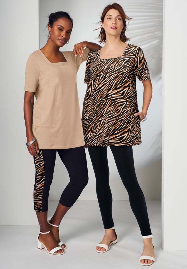 Everyday Stretch Cotton Capri Legging image number 1