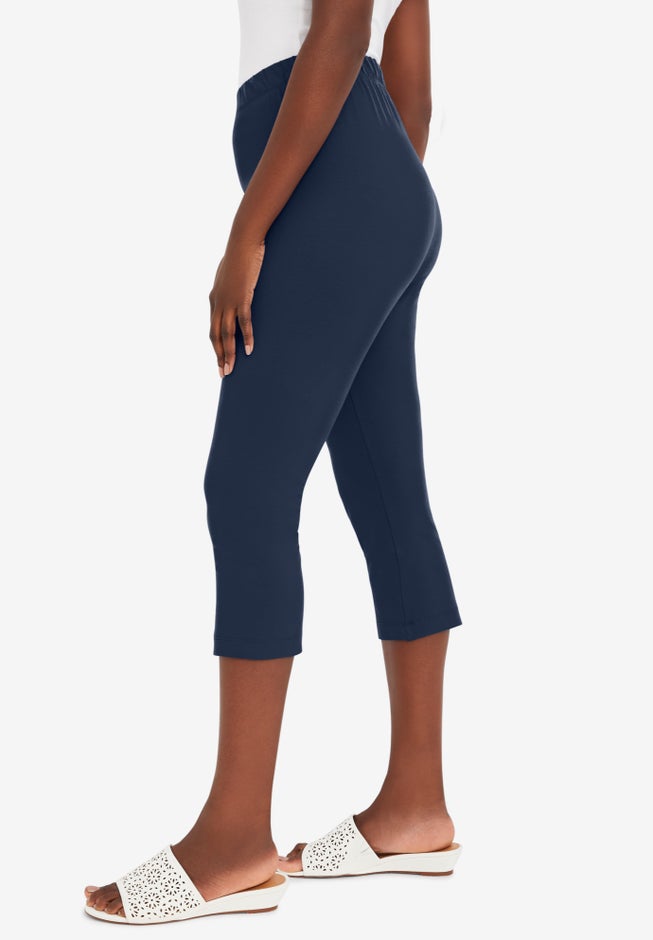 Everyday Stretch Cotton Capri Legging image number 1