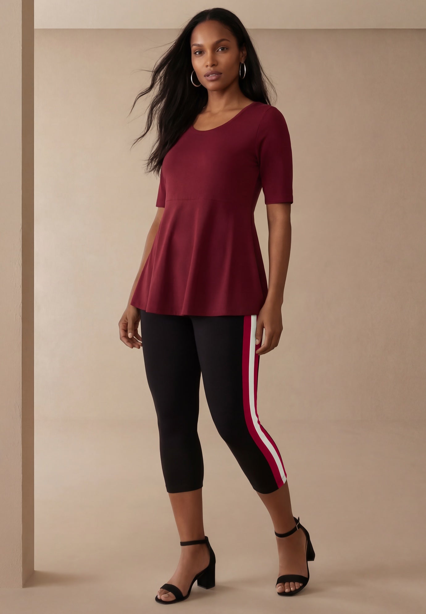 Everyday Stretch Cotton Capri Legging image number 0