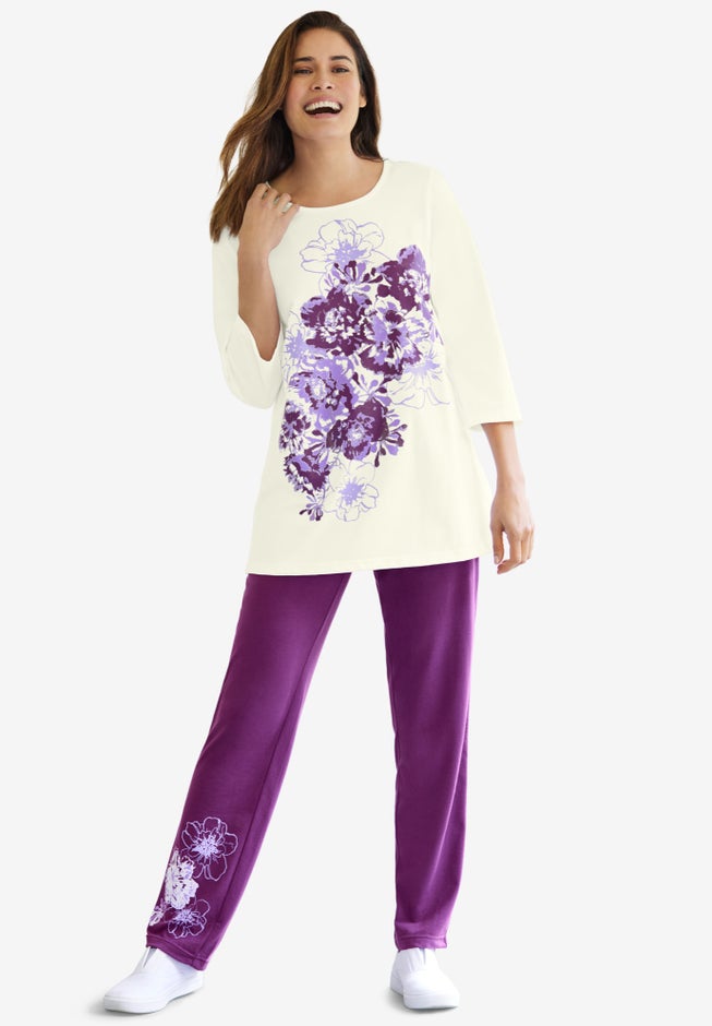 Floral Tee and Pant Set image number 0