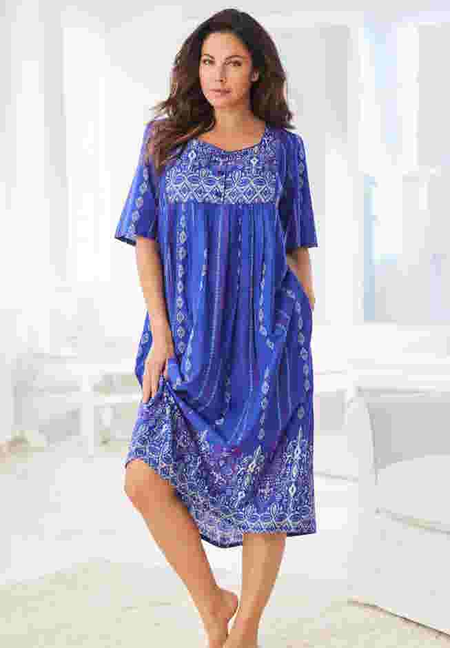 Mixed Print Short Lounger image number 1