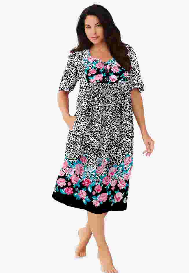 Mixed Print Short Lounger image number 0