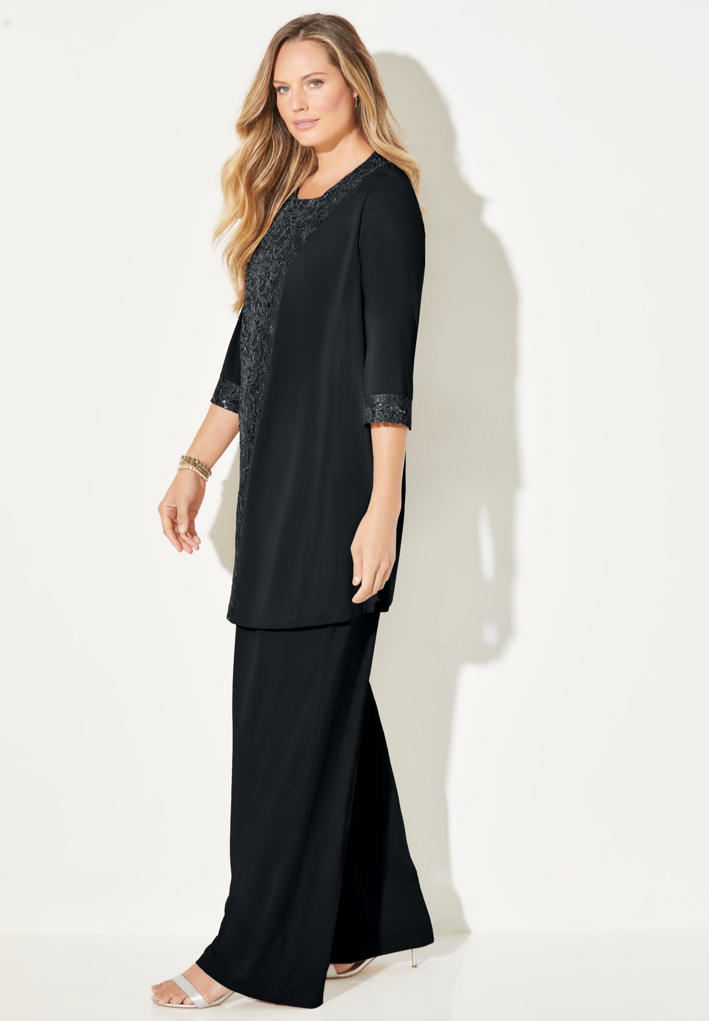 Lace Gala 3-Piece Pant Suit image number 2