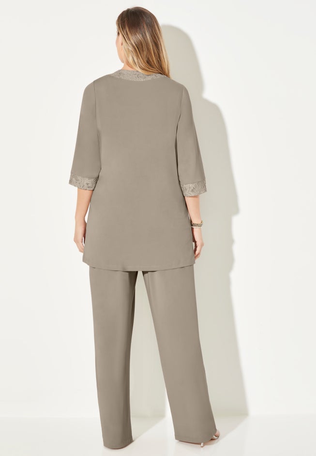 Lace Gala 3-Piece Pant Suit image number 4