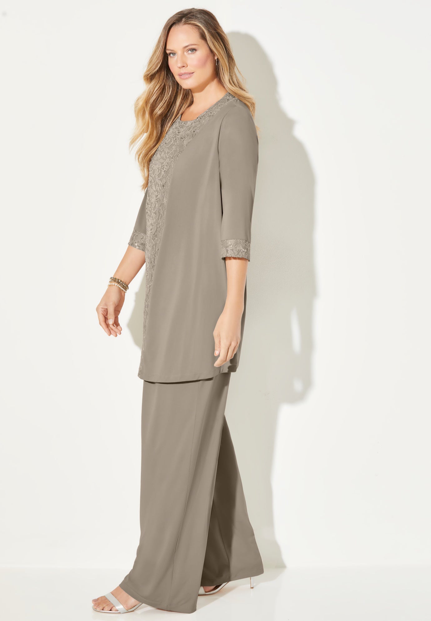 Lace Gala 3-Piece Pant Suit image number 5