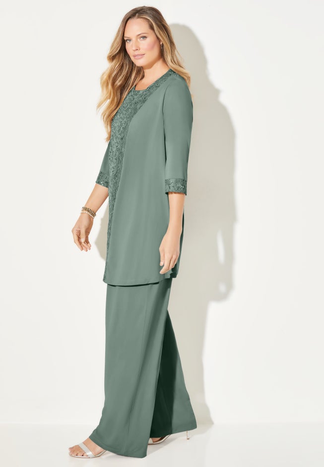 Lace Gala 3-Piece Pant Suit image number 2