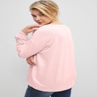 French Terry Blouson Sleeve Sweatshirt Tunic image number null