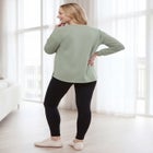 French Terry Blouson Sleeve Sweatshirt Tunic image number null