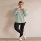 French Terry Blouson Sleeve Sweatshirt Tunic image number null