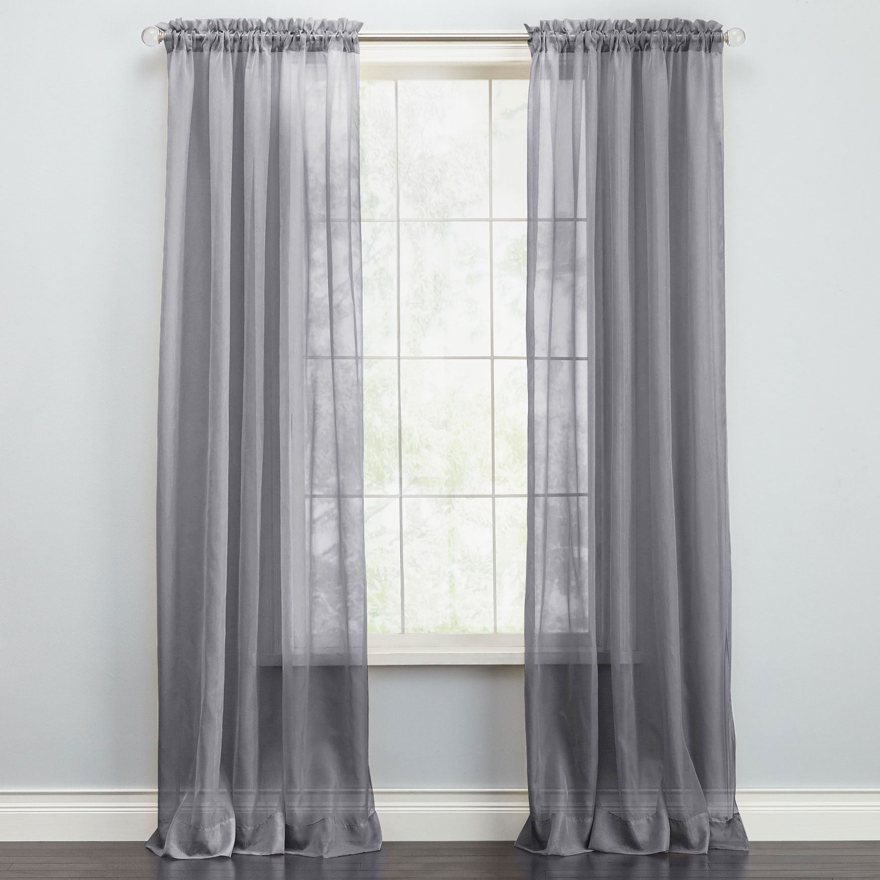 BH Studio Sheer Voile Rod-Pocket Panels -Set of 2 image number 0