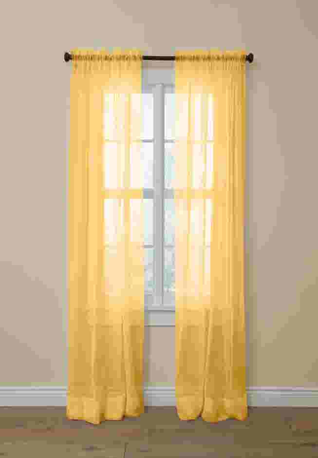 BH Studio Sheer Voile Rod-Pocket Panels -Set of 2 image number 0