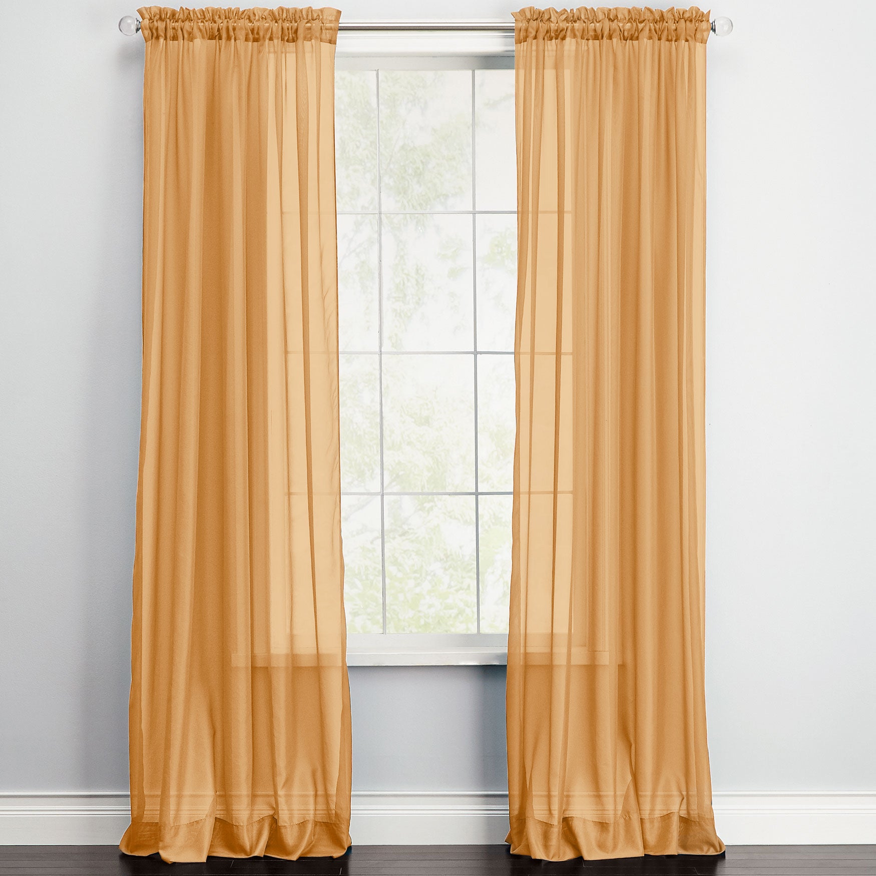 BH Studio Sheer Voile Rod-Pocket Panels -Set of 2 image number 0