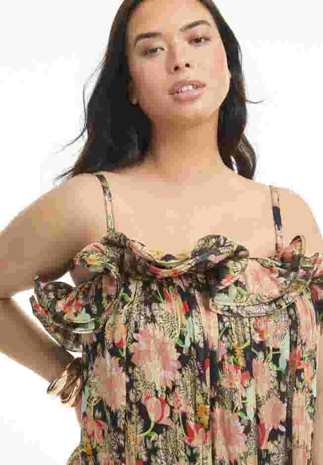 Ruffled Metallic Maxi Dress image number 2