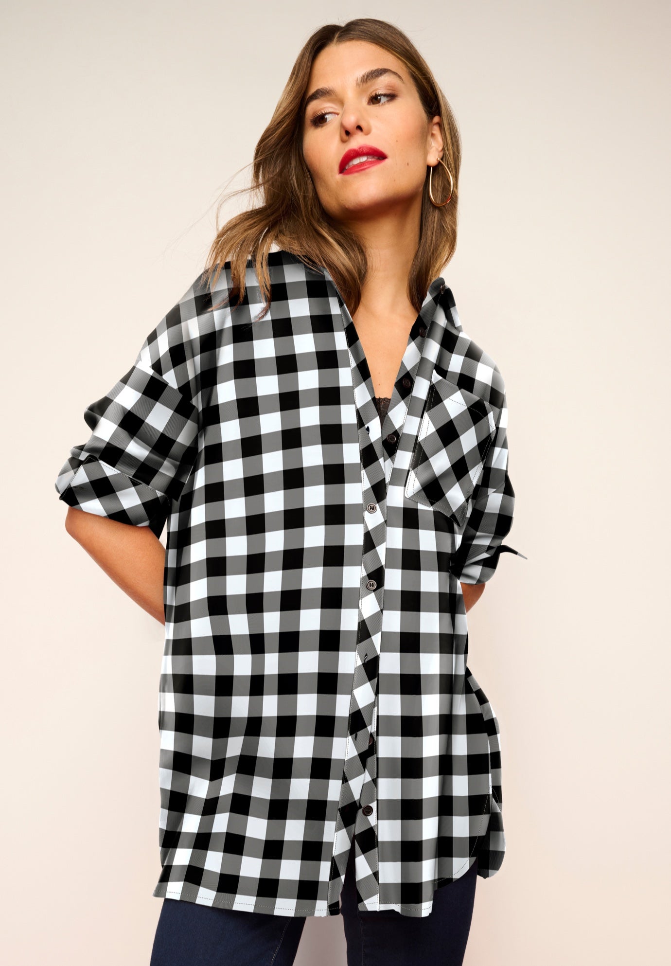 Plaid Flannel Tunic image number 0