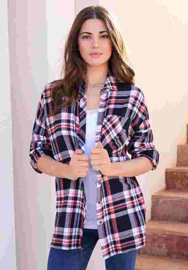 Plaid Flannel Tunic image number 1