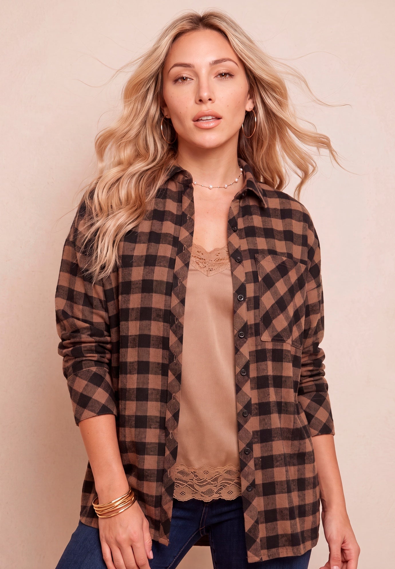 Plaid Flannel Tunic image number 0