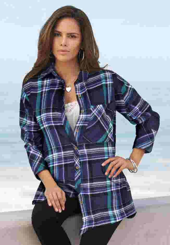 Plaid Flannel Tunic image number 3