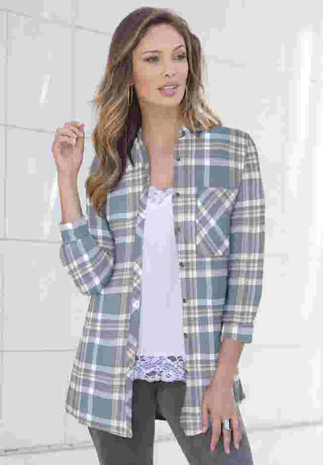 Plaid Flannel Tunic image number 5