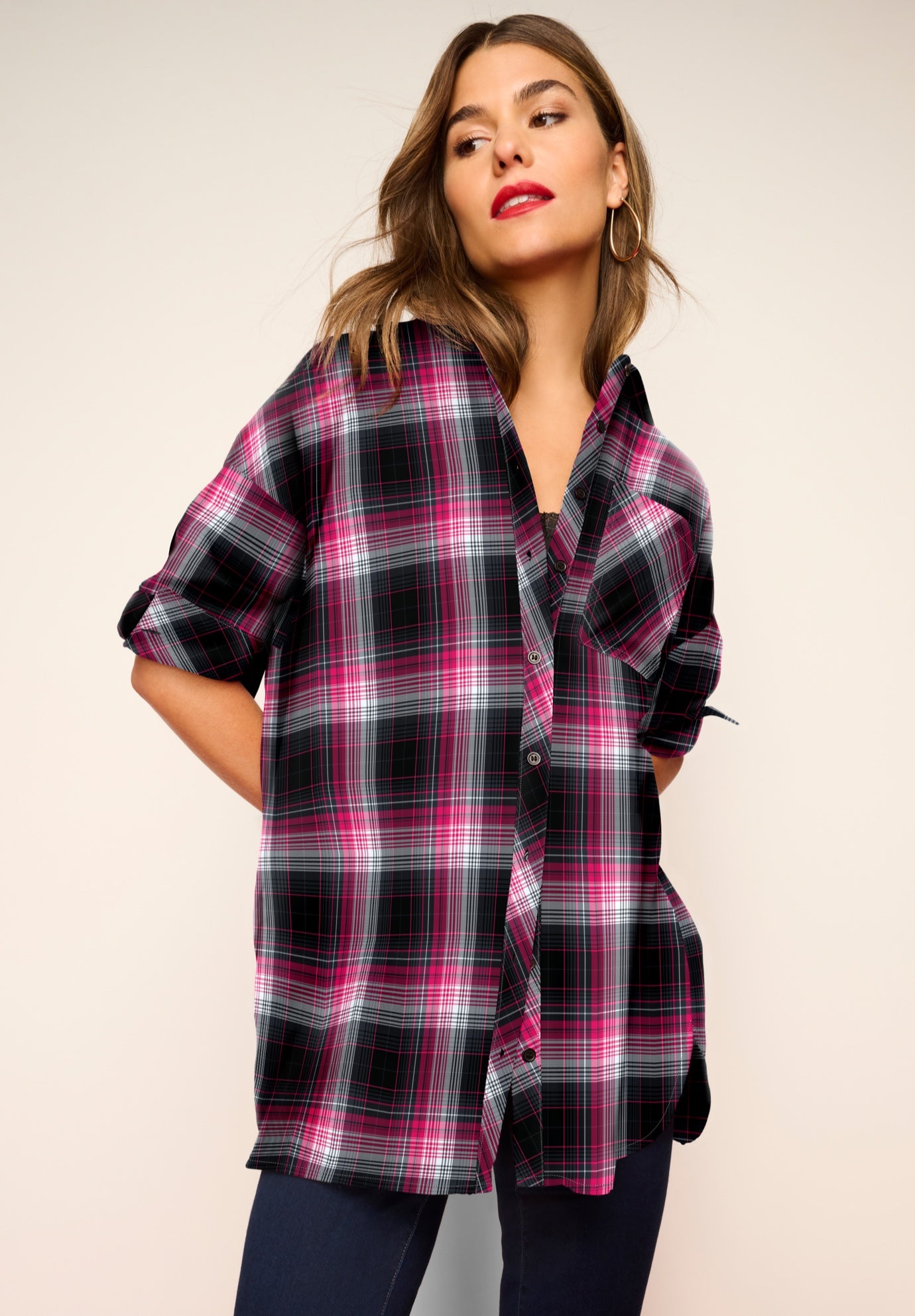 Plaid Flannel Tunic image number 0
