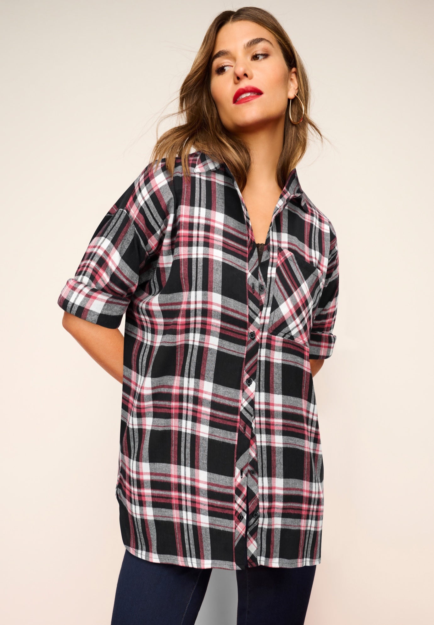 Plaid Flannel Tunic image number 1