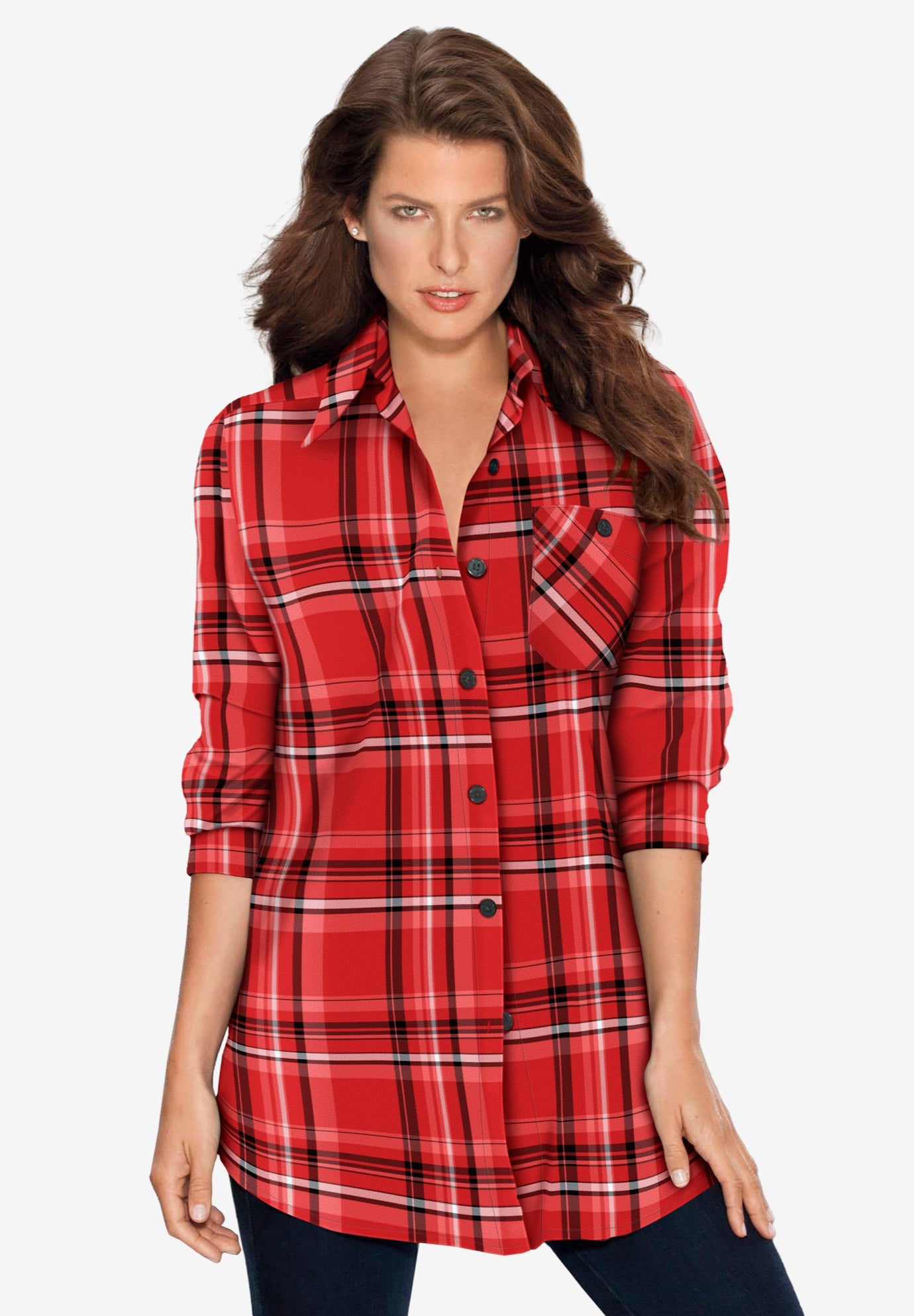 Plaid Flannel Tunic image number 0