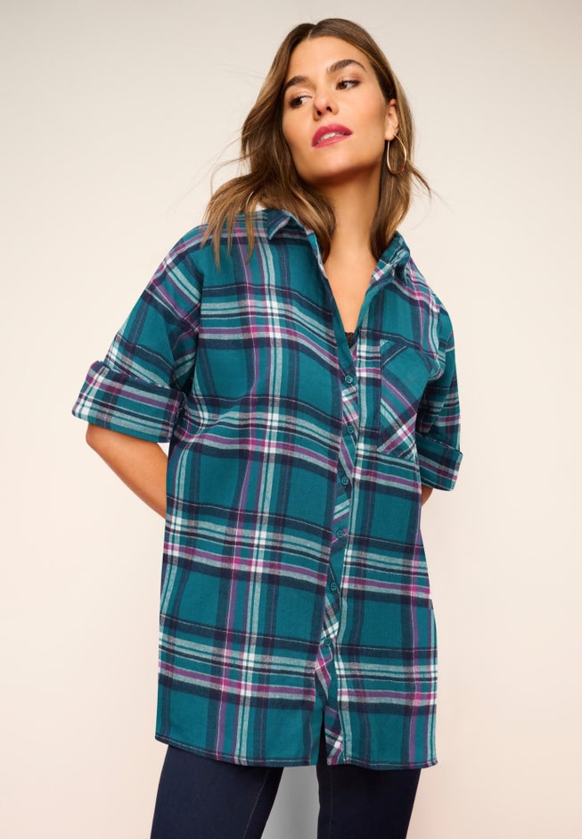 Plaid Flannel Tunic image number 0