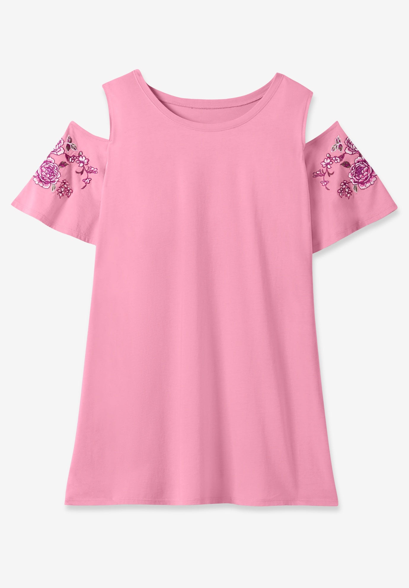 Short-Sleeve Cold-Shoulder Tee image number 4