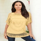 Plus Size Relaxed Pullover Crochet Sweater image number null