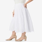 Eyelet Midi Skirt image number null